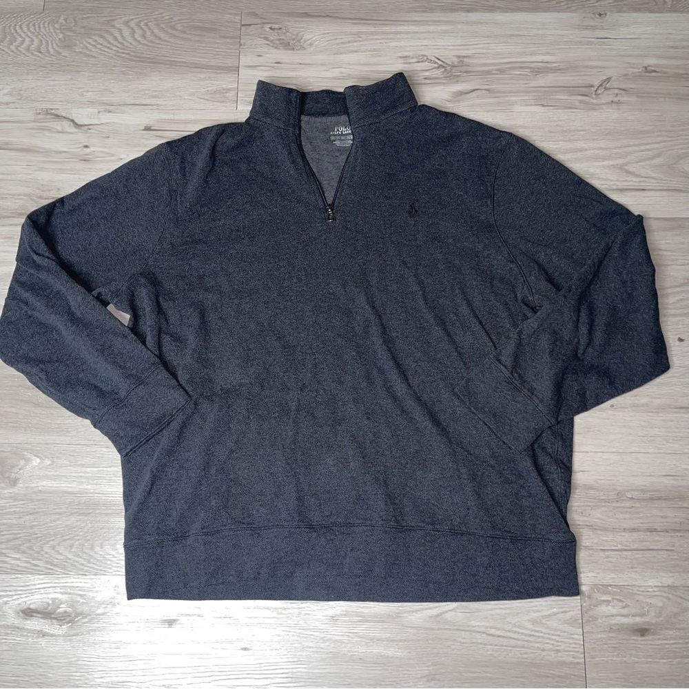 Polo Ralph Lauren 1/4 Zip Sweater XL Luxury Designer Casual Preppy Collegiate